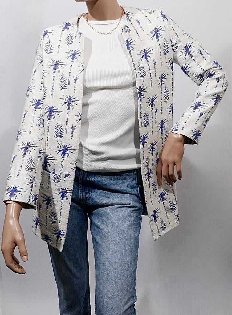 POM AMSTERDAM witte palmtree blazer maat S ZGAN, Kleding | Dames, Ophalen of Verzenden, Zo goed als nieuw, Maat 38/40 (M), Wit