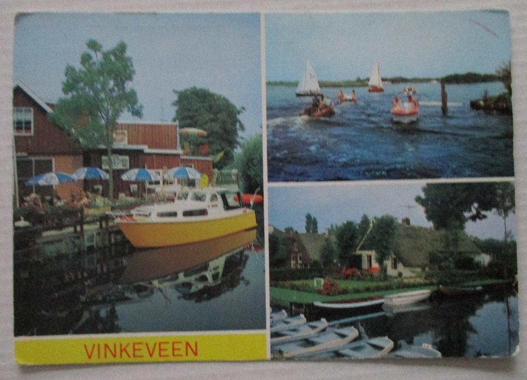 ansichtkaart Vinkeveen, gelopen, Verzamelen, Ansichtkaarten | Nederland, Verzenden, 1980 tot heden, Gelopen, Utrecht
