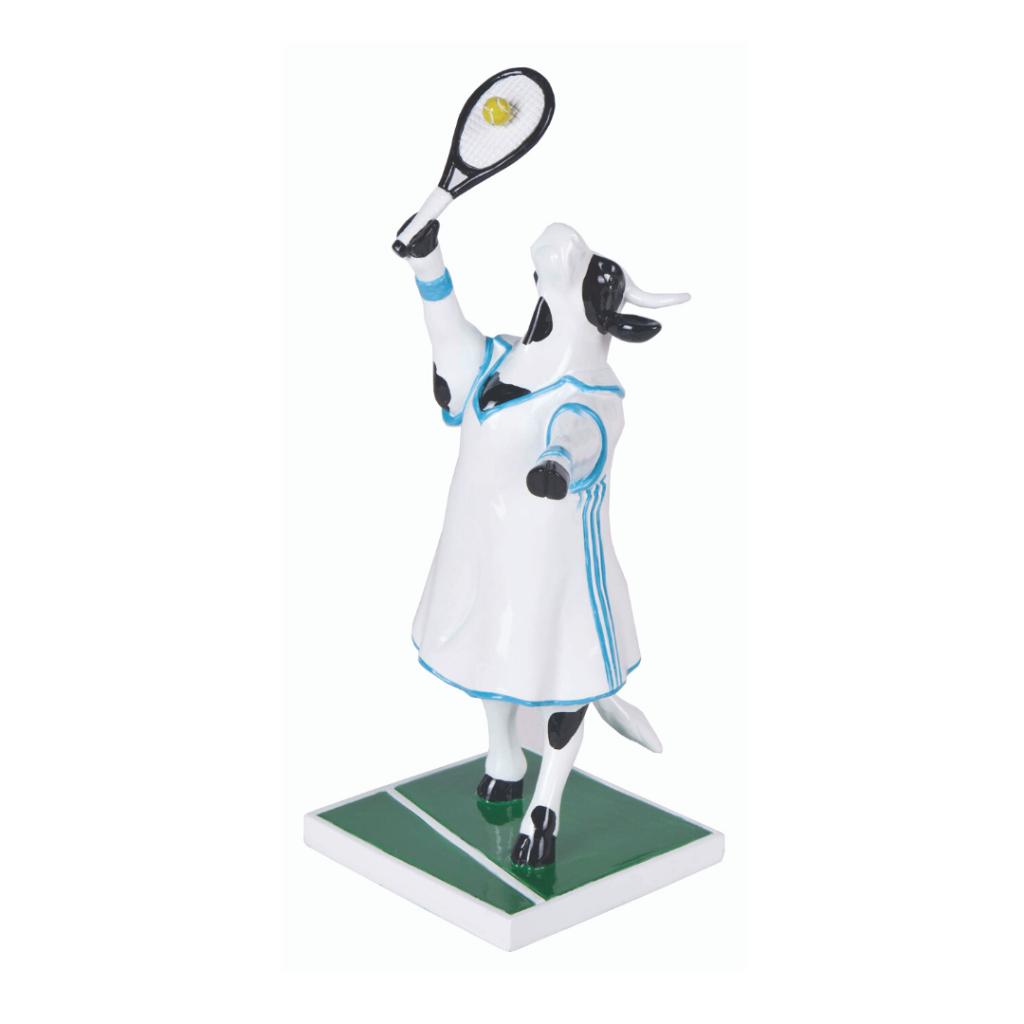 Nieuw Cow Parade koe Tennis cow medium gratis verzending., Antiek en Kunst, Kunst | Designobjecten, Ophalen of Verzenden
