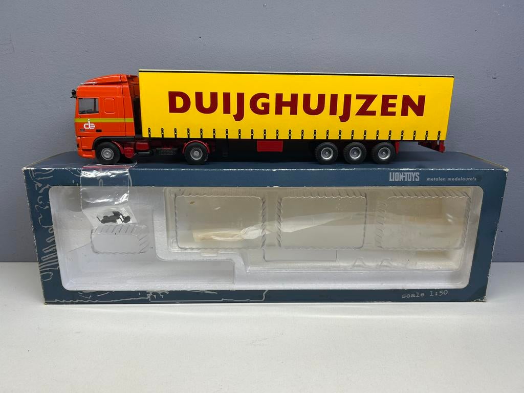 Lion toys car Daf Duijghuijzen Beuningen NMIB 1:50, Ophalen of Verzenden, Zo goed als nieuw, Bus of Vrachtwagen, Lion Toys