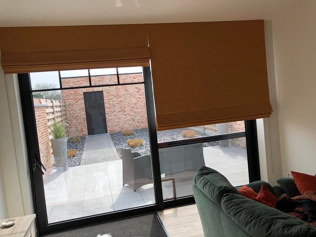 2x Vouwgordijn verduistering 2 delen, Ophalen, Zo goed als nieuw