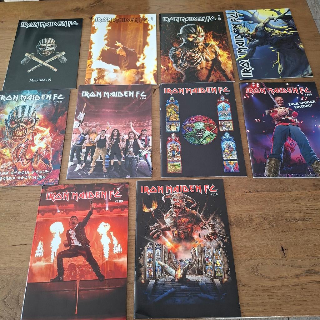 Iron Maiden Fanclub Magazine 10x, Ophalen of Verzenden, Zo goed als nieuw