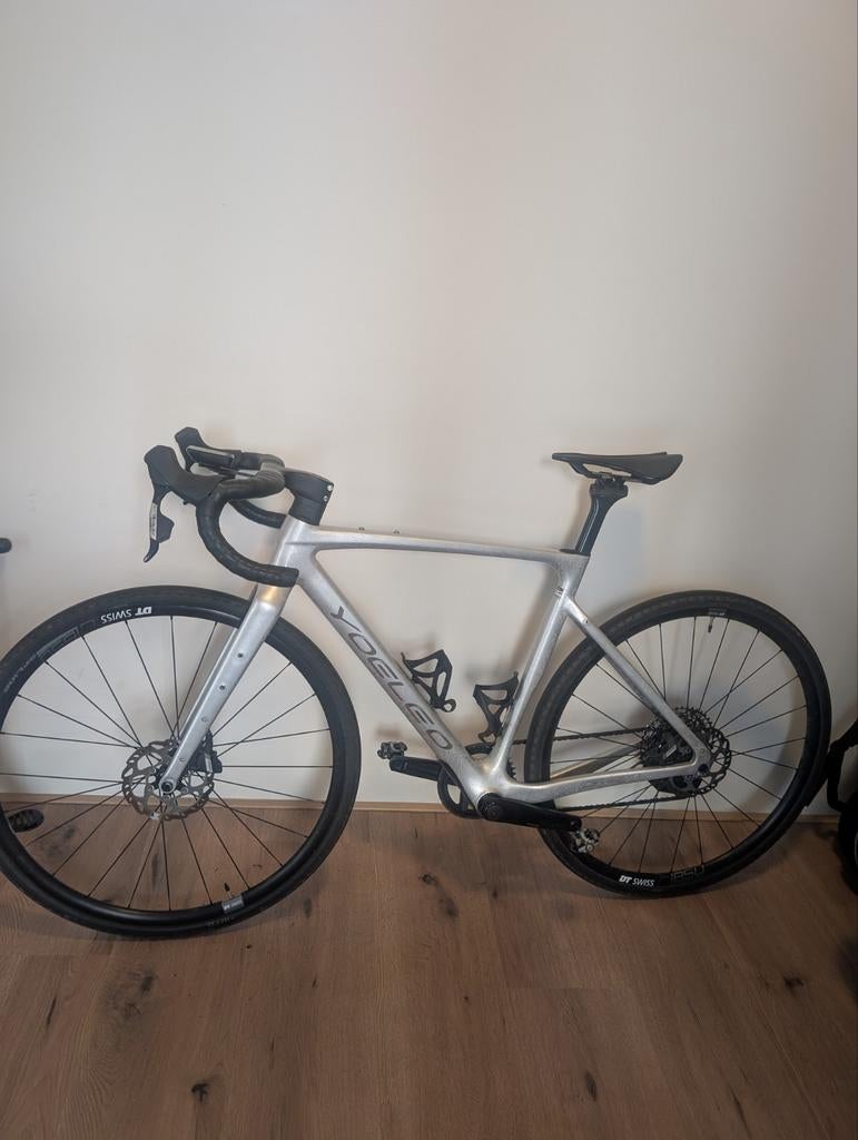 Yoeleo Gravel Bike met elektrische versnellingen en pomp, Carbon, 49 tot 53 cm, Zo goed als nieuw, Meer dan 20 versnellingen