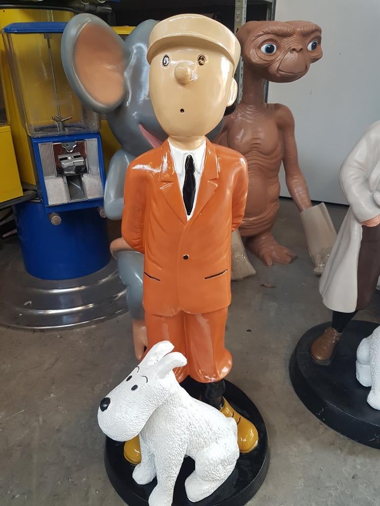 Kuifje en Bobby decoratie beeld, Ophalen, Kuifje, Nieuw, Beeldje of Figuurtje