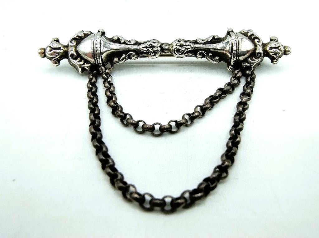 Zilveren tasbeugel, met haak, J. van Straten, Hoorn, 1900, Verzenden, Zilver