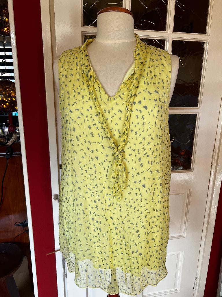 blouse van Transfer, Ophalen, Zo goed als nieuw, Maat 38/40 (M), Geel
