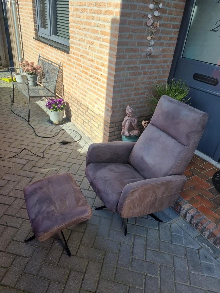 Draai fauteuils, zgan met voeten bank, Huis en Inrichting, Fauteuils, Ophalen of Verzenden, Zo goed als nieuw, 75 tot 100 cm, 50 tot 75 cm