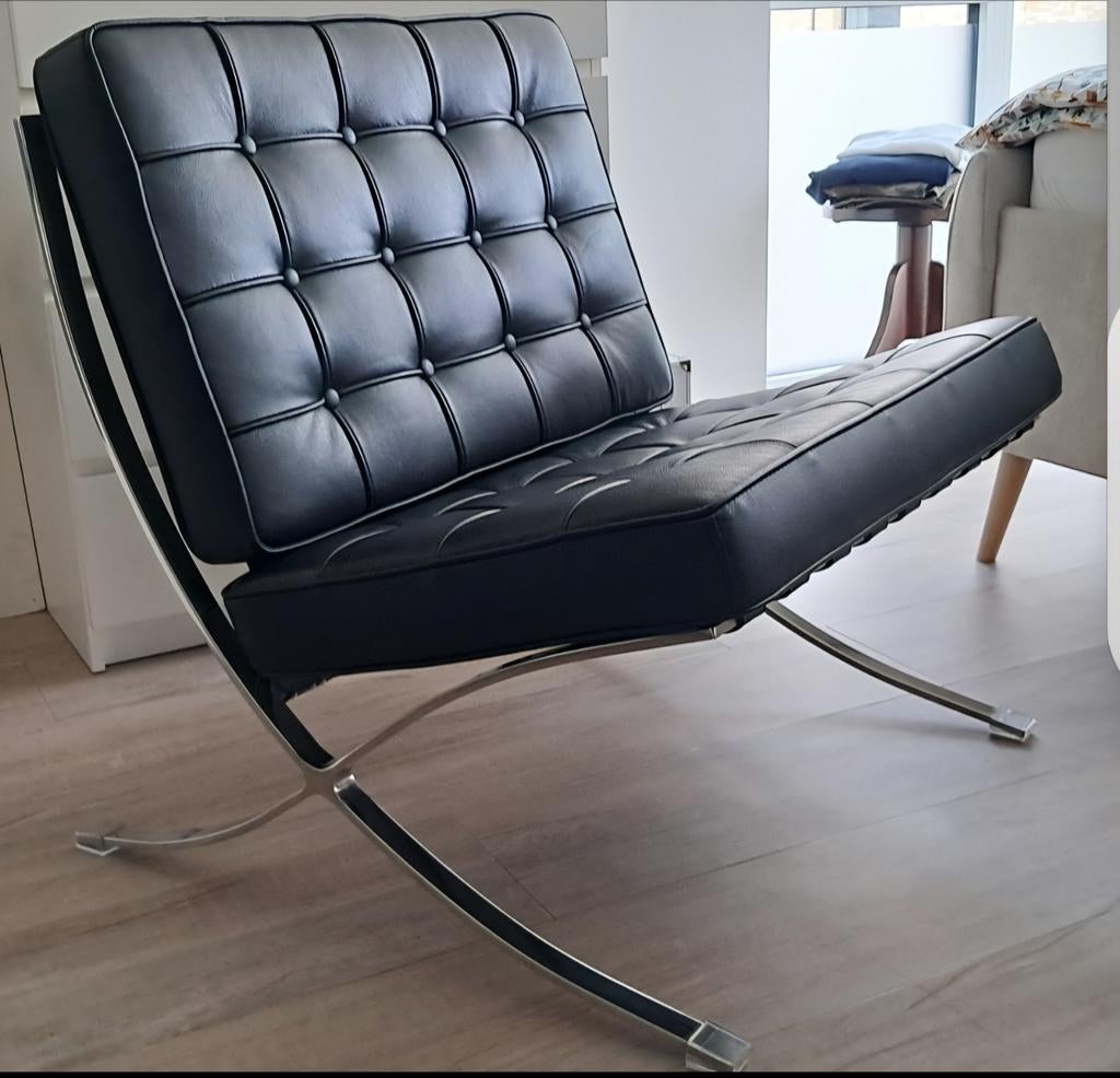 Barcelona fauteuil plus hocker!!, Ophalen of Verzenden, Zo goed als nieuw, 75 tot 100 cm, 50 tot 75 cm