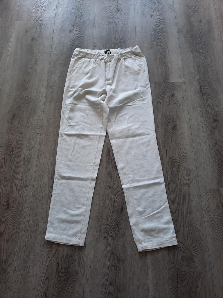 Shoeby witte/crème linnen broek maat M heren., Kleding | Heren, Shoeby, Maat 48/50 (M), Wit, Ophalen of Verzenden