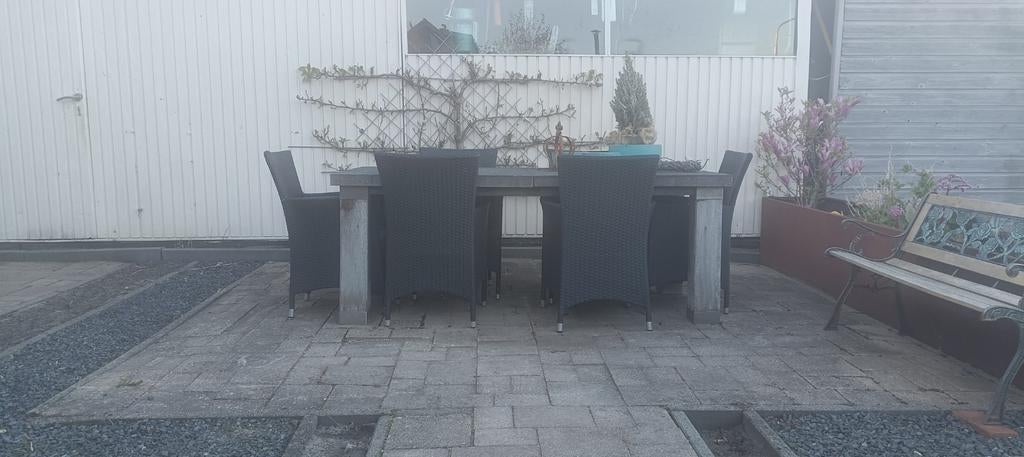 Robuuste tuintafel 2x1 mtr, Ophalen of Verzenden, Rechthoekig, Hout