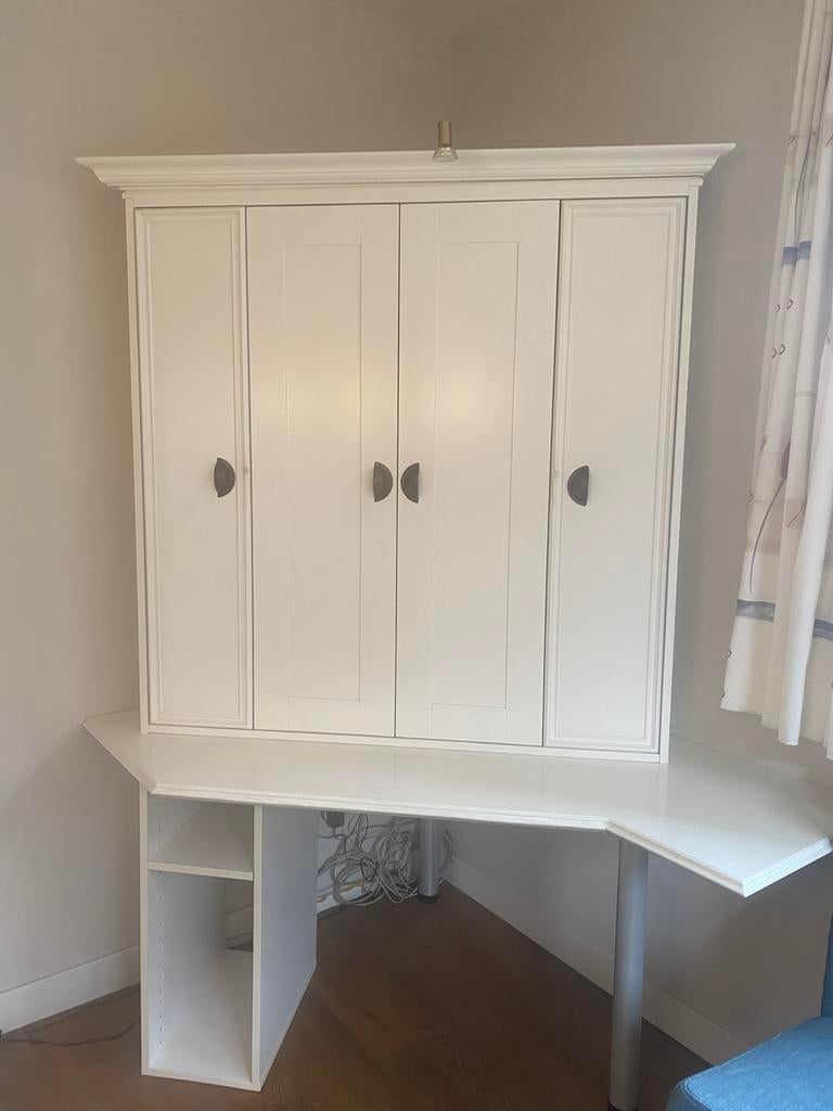 Werkplateau en Hoekkast voor computer, Ophalen, Landelijk, rustiek, 170 cm of meer, 170 cm of meer