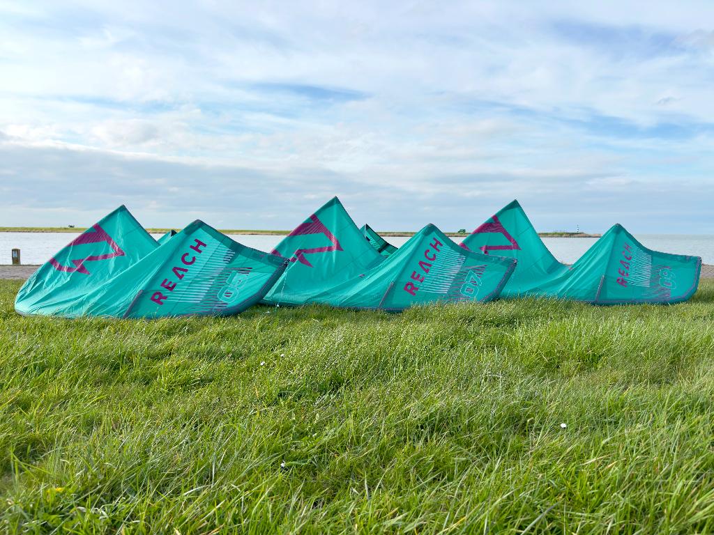 Nort Reach 2021, set 5m 7m & 9m, kleur: Sea Green, Watersport en Boten, Ophalen, Gebruikt, 9 m², Geen board