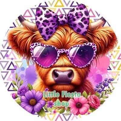 L1303 icing frosting koe bloemen bril 19cm eetbare print, Ophalen of Verzenden, Nieuw, Taarten, Versiering