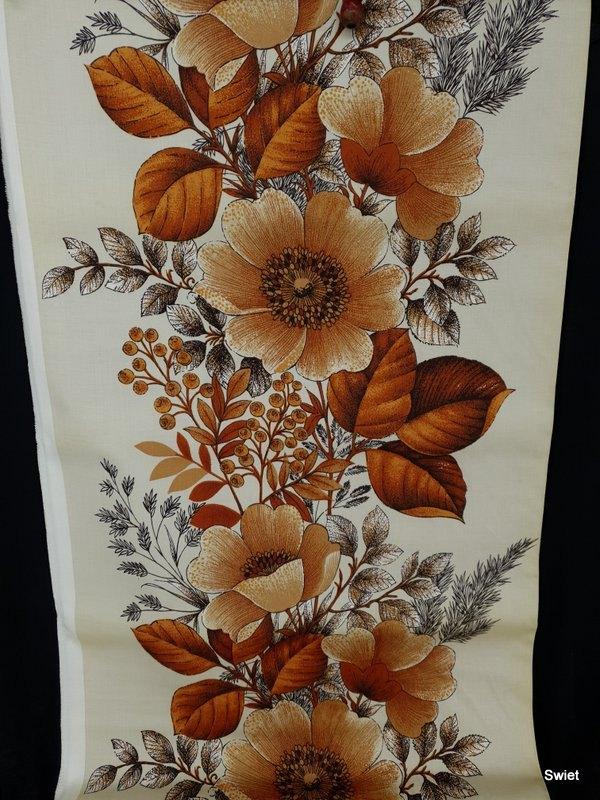 13228 Originele vintage retro stof stoffen gordijnstof Swiet, Overige kleuren, 120 cm of meer, Ophalen of Verzenden, Katoen