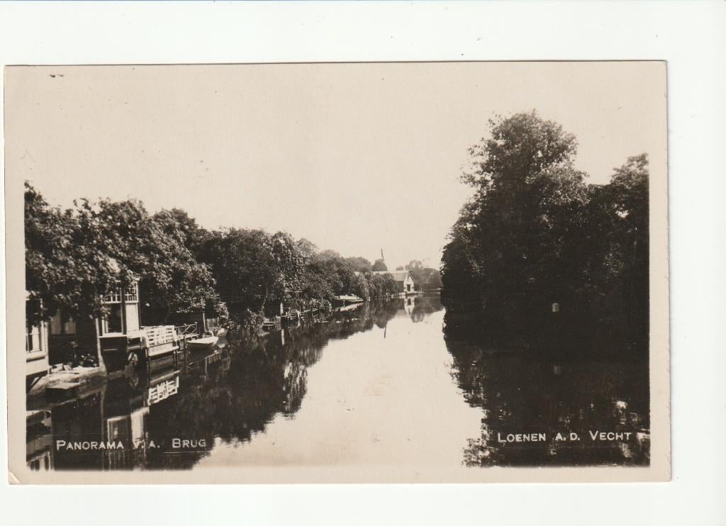 Loenen aan de Vecht - Panorama v.a. Brug * Fotokaart, Ophalen of Verzenden, 1920 tot 1940, Gelopen, Utrecht