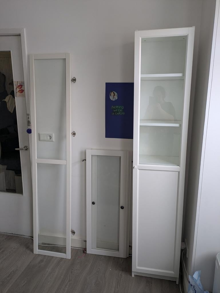 2x Vitrine deur Oxberg voor ikea Billy kast, Ophalen