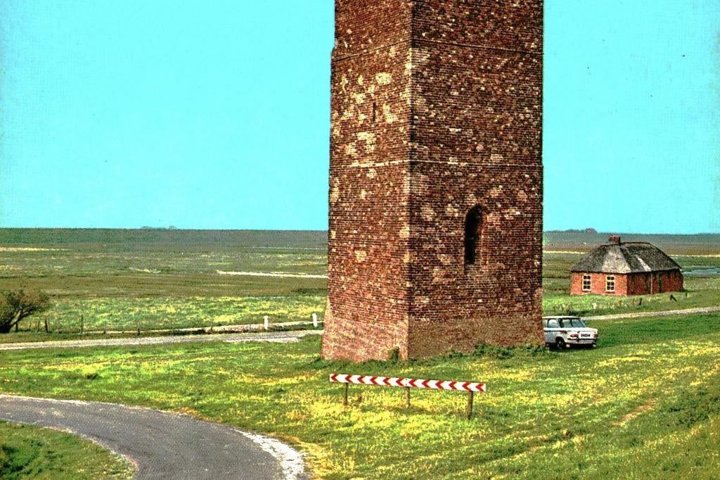 18623 Plompetoren van Koudekerke Zeeland 1975 Gelopen, Verzamelen, Ansichtkaarten | Nederland, Ophalen of Verzenden, 1960 tot 1980