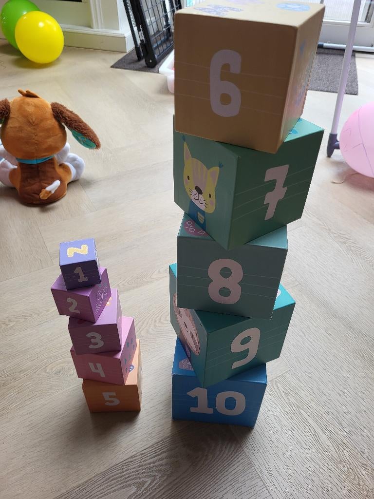 Stapeltorens plastic en karton met cijfers, Ophalen, Gebruikt, Overige typen