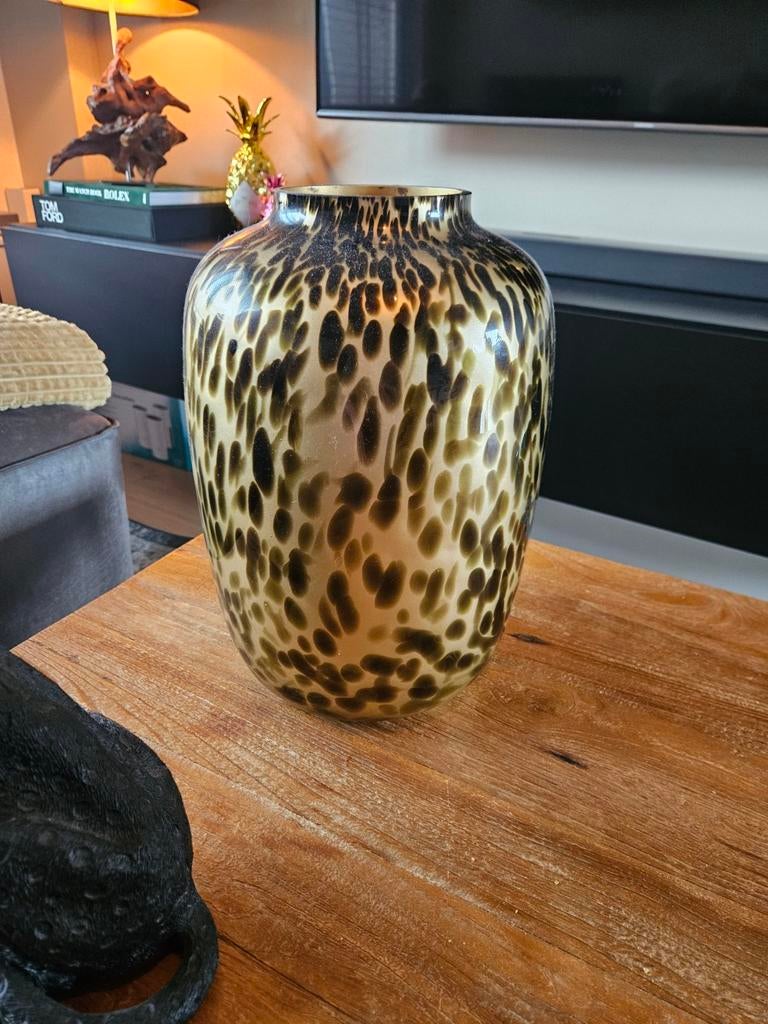 Cheetah vaas, Ophalen, Overige kleuren, Glas, Minder dan 50 cm