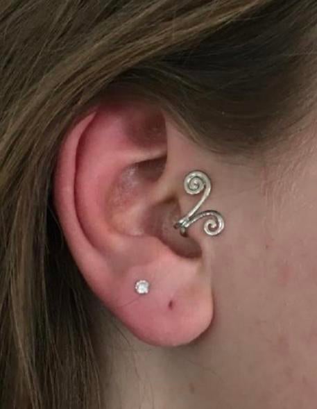 Nieuwe piercing zonder gaatje zilverkleur, Ophalen of Verzenden, Nieuw, Overige materialen