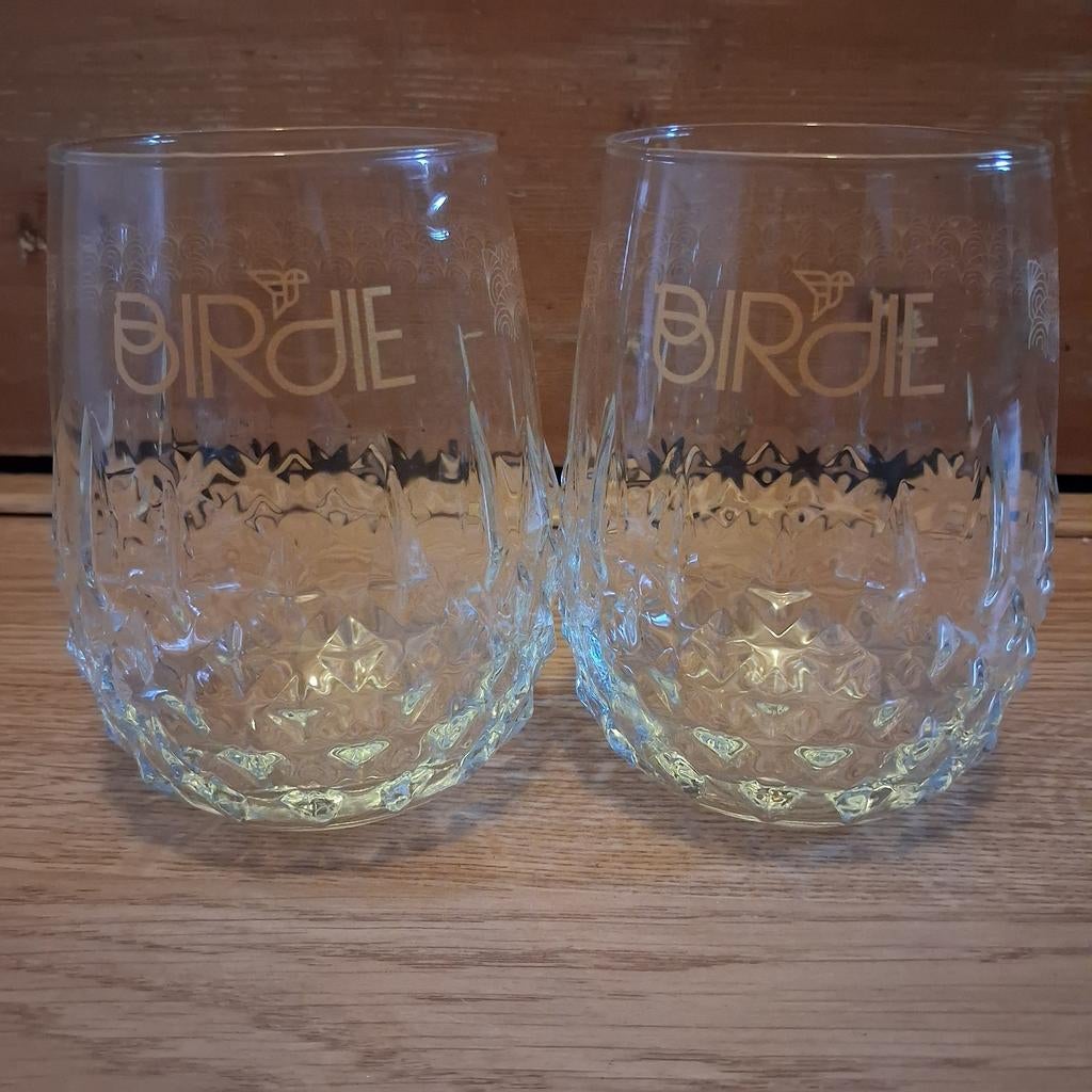 2 Birdie Gin glazen, Ophalen, Zo goed als nieuw