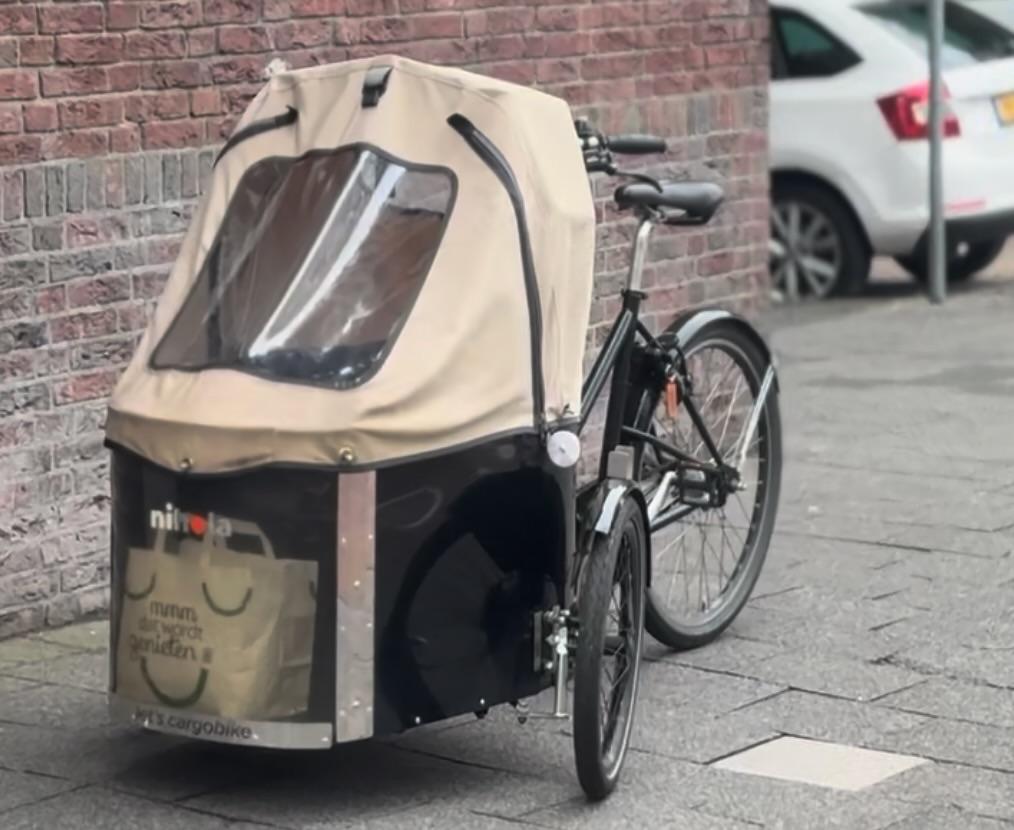 Nihola bakfiets, Huif, Zo goed als nieuw, 2 kinderen, Ophalen