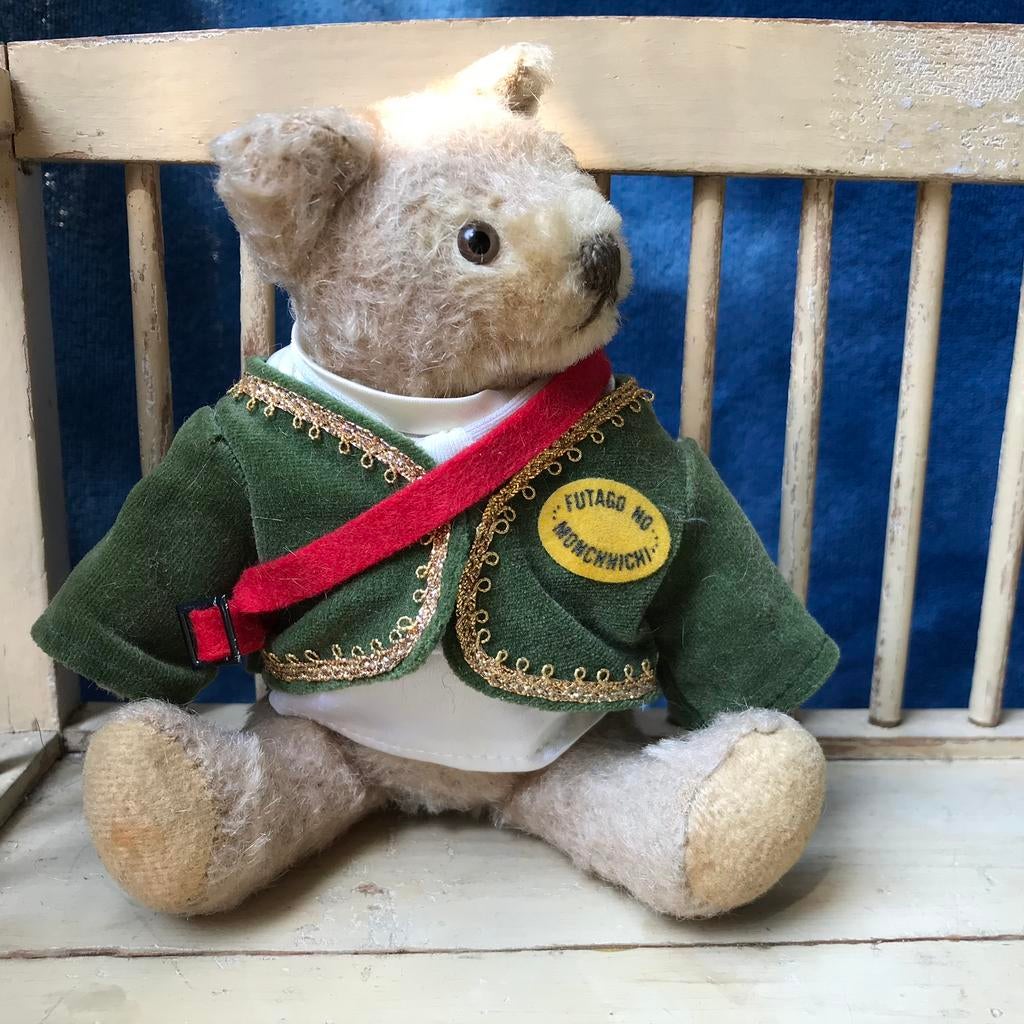 Heel oud antiek steiff beertje schotse kleding onbespeeld, Ophalen of Verzenden