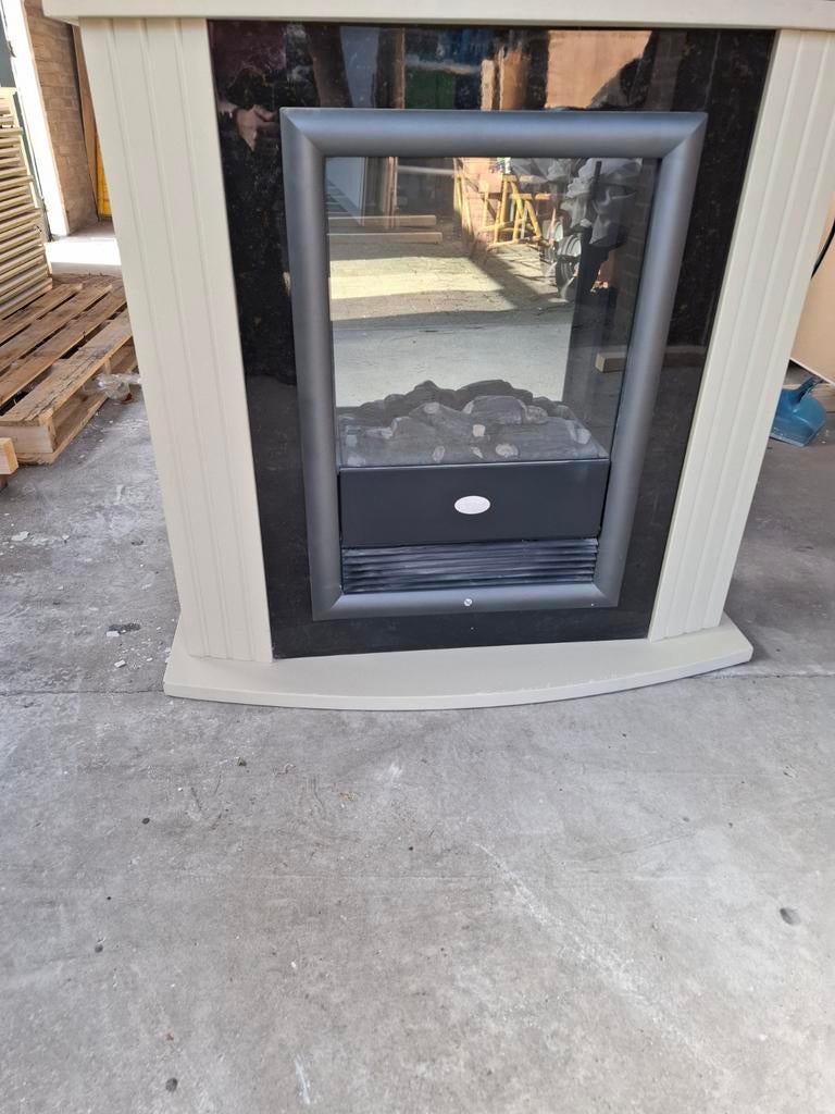 Elektrische sfeerhaard met verwarming, Huis en Inrichting, Haarden, Ophalen