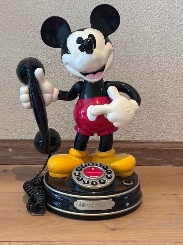 Vintage Disney Mickey Mouse pratende telefoon Telemania 1997, Ophalen, Gebruikt, 1 handset