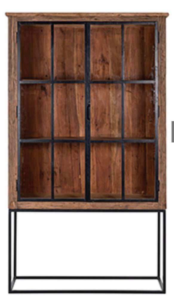 Richmond Rafless Wandkast - Industrieel Gerecycled Hout & Me, Ophalen, Gebruikt, 100 tot 150 cm, 200 cm of meer