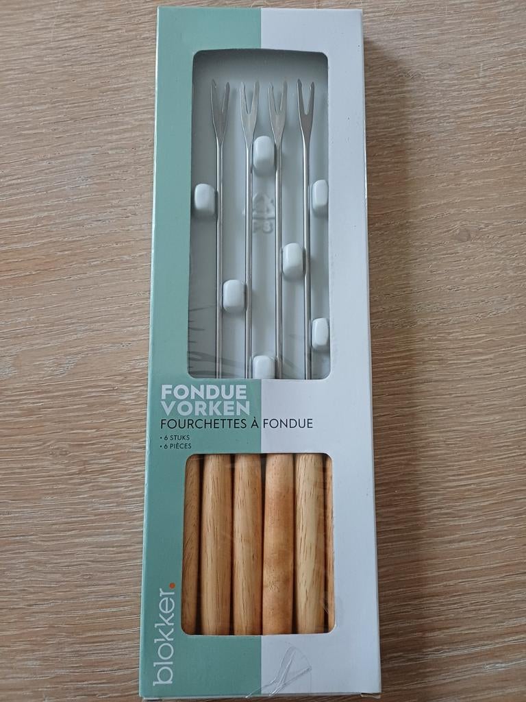 Fondue Vorken Set - Blokker, Ophalen of Verzenden, Zo goed als nieuw, Waxinelicht, Fondue-accessoires