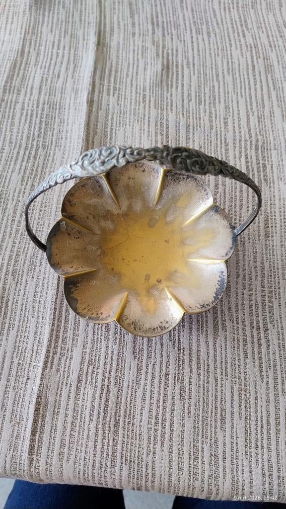 Vintage vaasje, bonbonschaaltje en bestek, Antiek en Kunst, Ophalen of Verzenden, Zilver