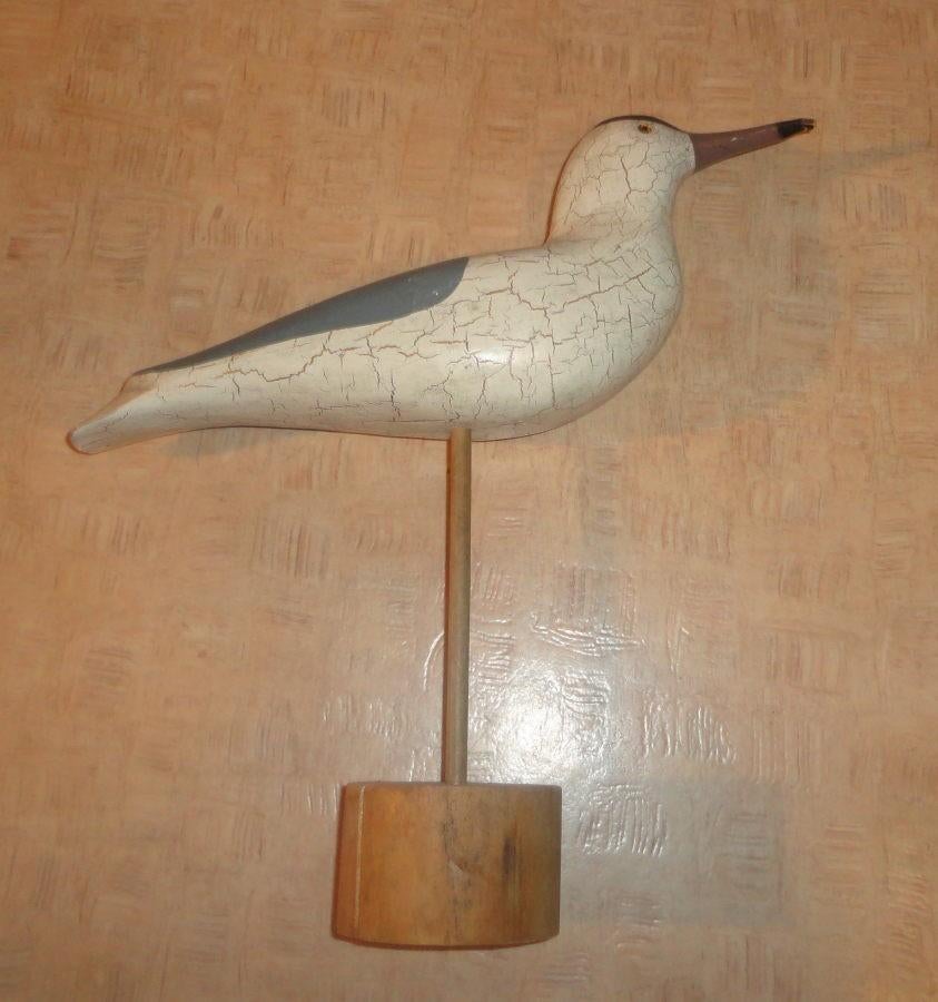 Beeld/houtsnijwerk vogel, Verzamelen, Beelden en Beeldjes, Gebruikt, Dier, Ophalen of Verzenden