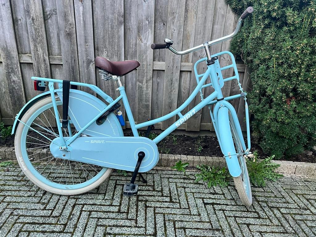 Spirit meisjesfiets 24 inch - Lichtblauw, Fietsen en Brommers, Fietsen | Meisjes, Gebruikt, 24 inch, Handrem, Ophalen