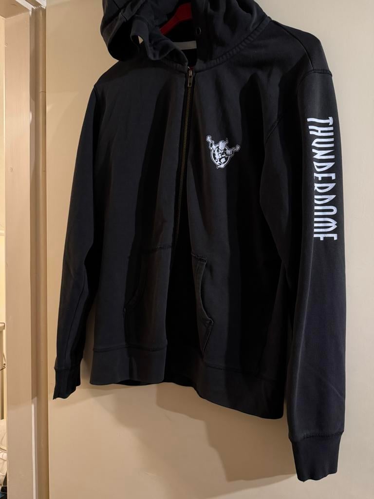 Thunderdome vest met hoodie maat L, Ophalen of Verzenden, Zo goed als nieuw, Maat 52/54 (L), Zwart