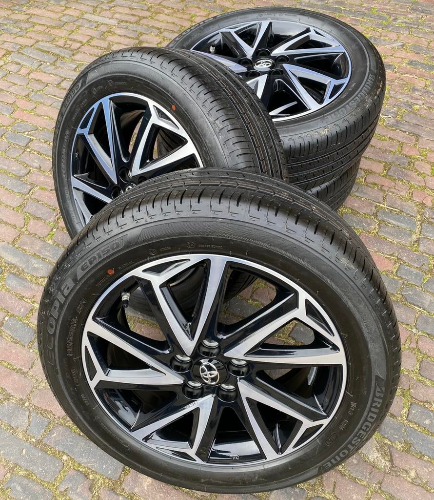 NIEUWE (demo) 16” Toyota Yaris velgen + tpms + Bridgestone, 16 inch, Banden en Velgen, Nieuw, Zomerbanden