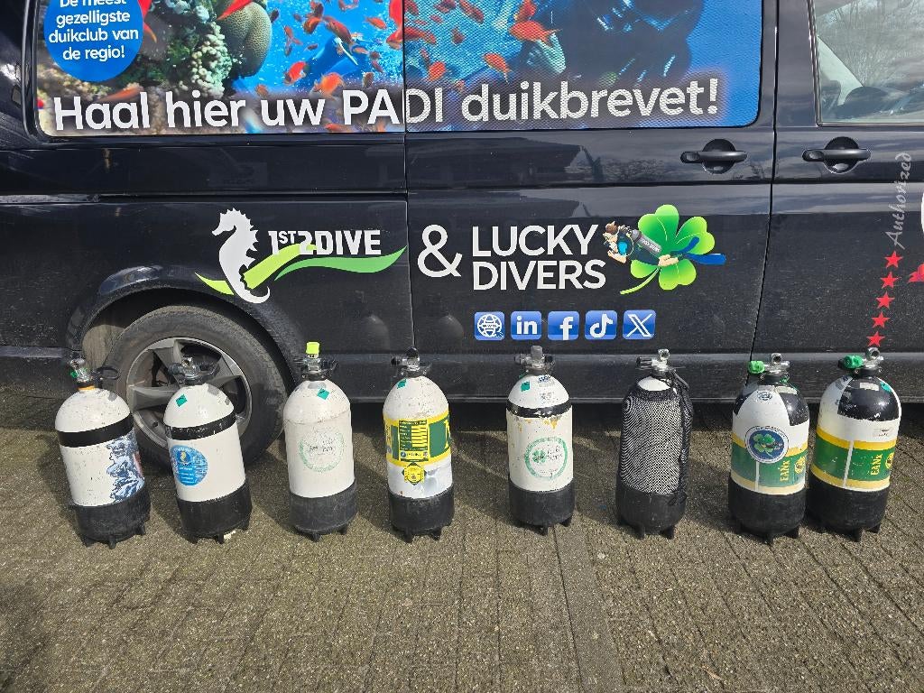 Duikfles 12 liter Bom, Watersport en Boten, Duiken, Ophalen, Gebruikt, Duikfles