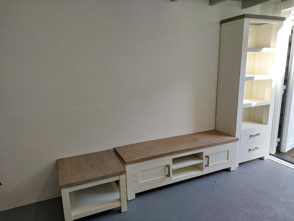 Set TV-meubel, kast en bijzettafel, Ophalen, Gebruikt, 100 tot 150 cm, 200 cm of meer