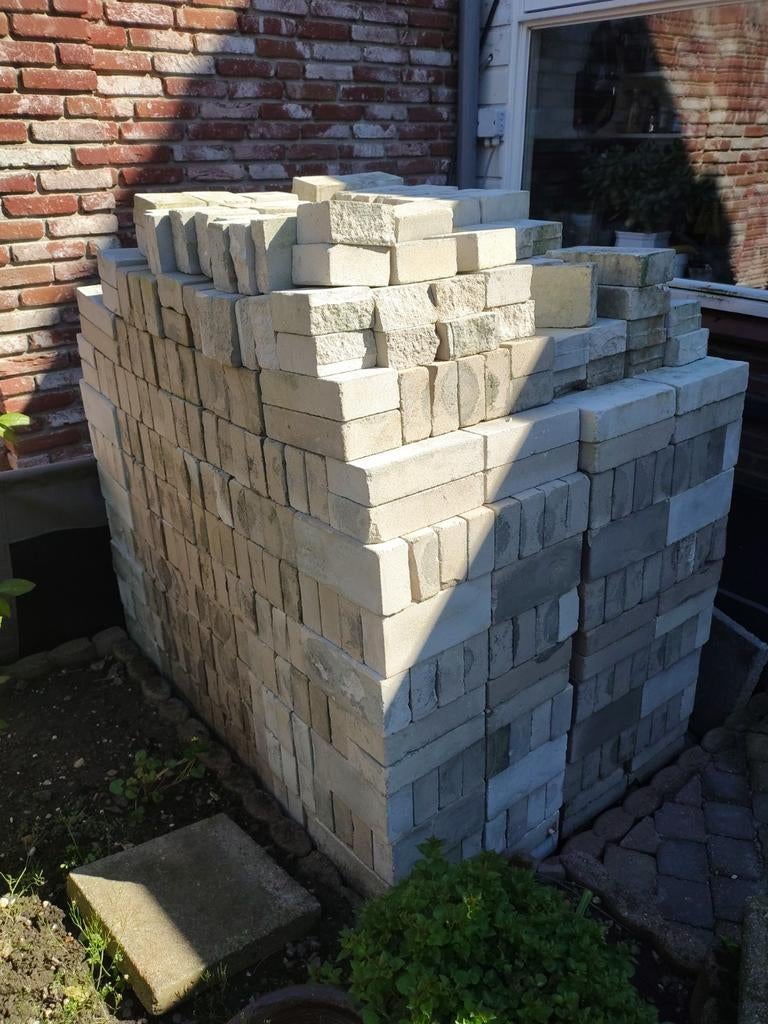 900st kalkzandsteen waalformaat, Doe-het-zelf en Verbouw, Metselstenen, Ophalen, Gebruikt, Kalkzandstenen