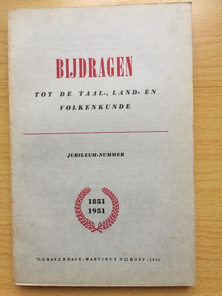 Bijdragen tot de Taal-, Land en Volkenkunde, 107-2/3 1951, Ophalen of Verzenden, Gelezen, Diverse auteurs