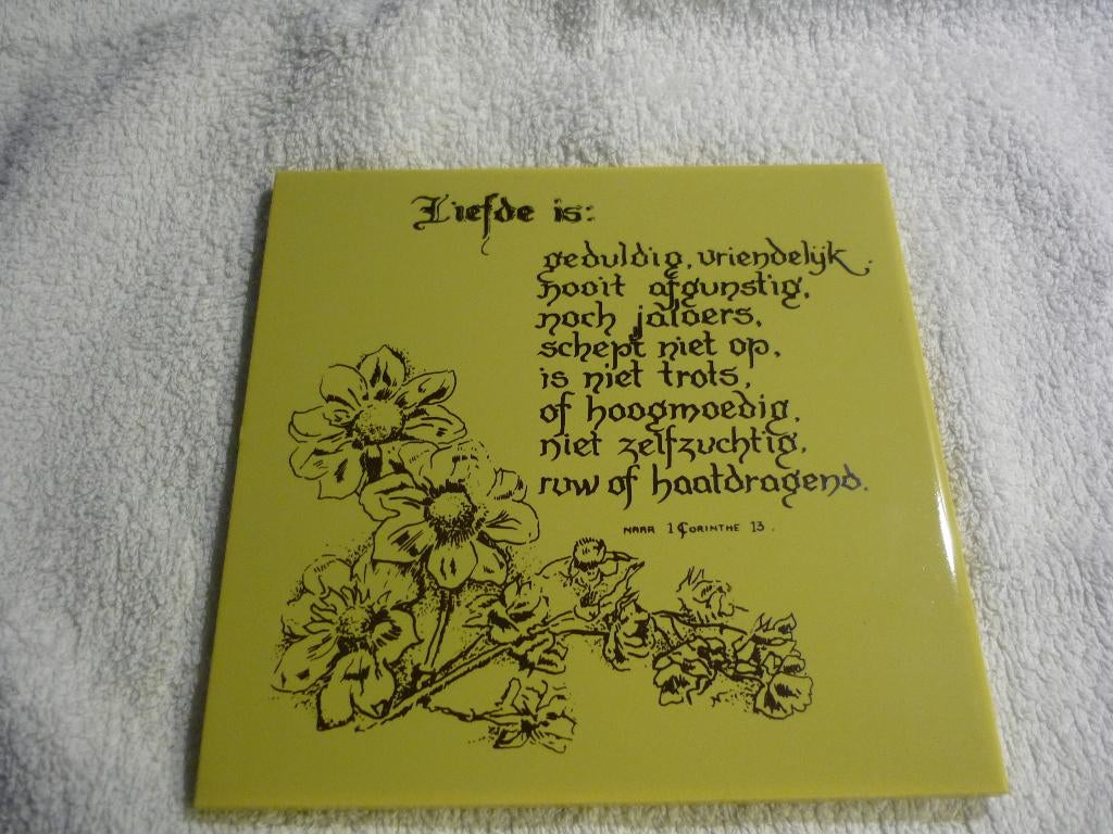 2 tegeltjes, Ophalen of Verzenden, Zo goed als nieuw