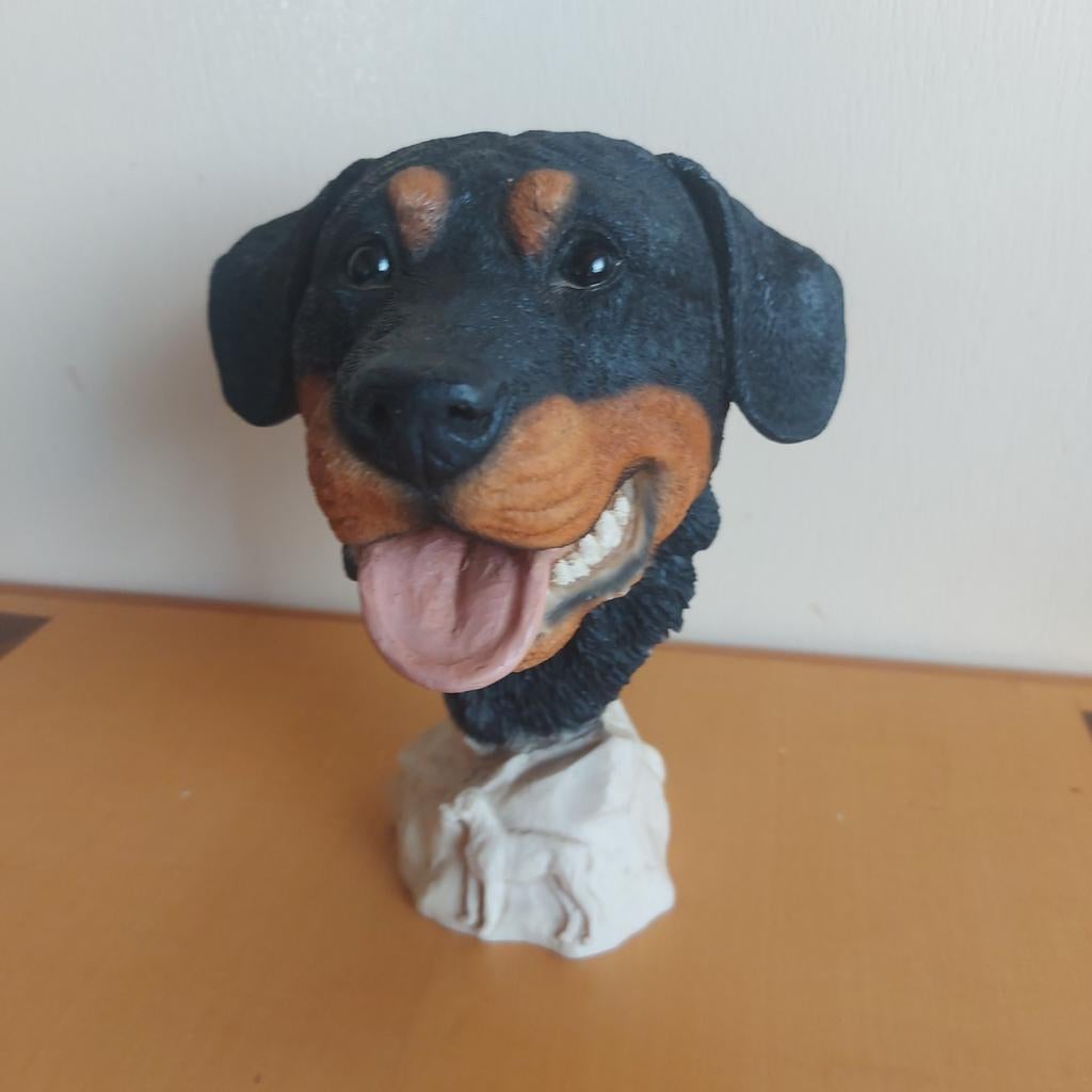 Rottweiler beeldje, Ophalen of Verzenden, Zo goed als nieuw, Hond of Kat, Beeldje of Figuurtje