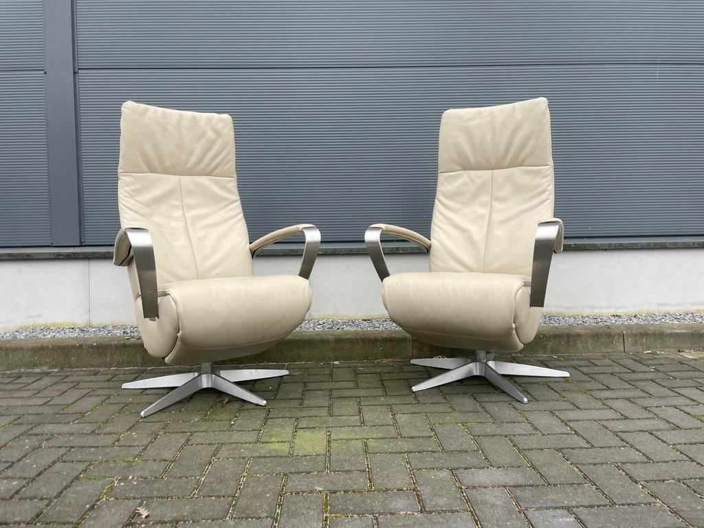 Elektrische de toekomst twice relax fauteuils / relaxstoelen, Ophalen, Minder dan 75 cm, Zo goed als nieuw, Nvt