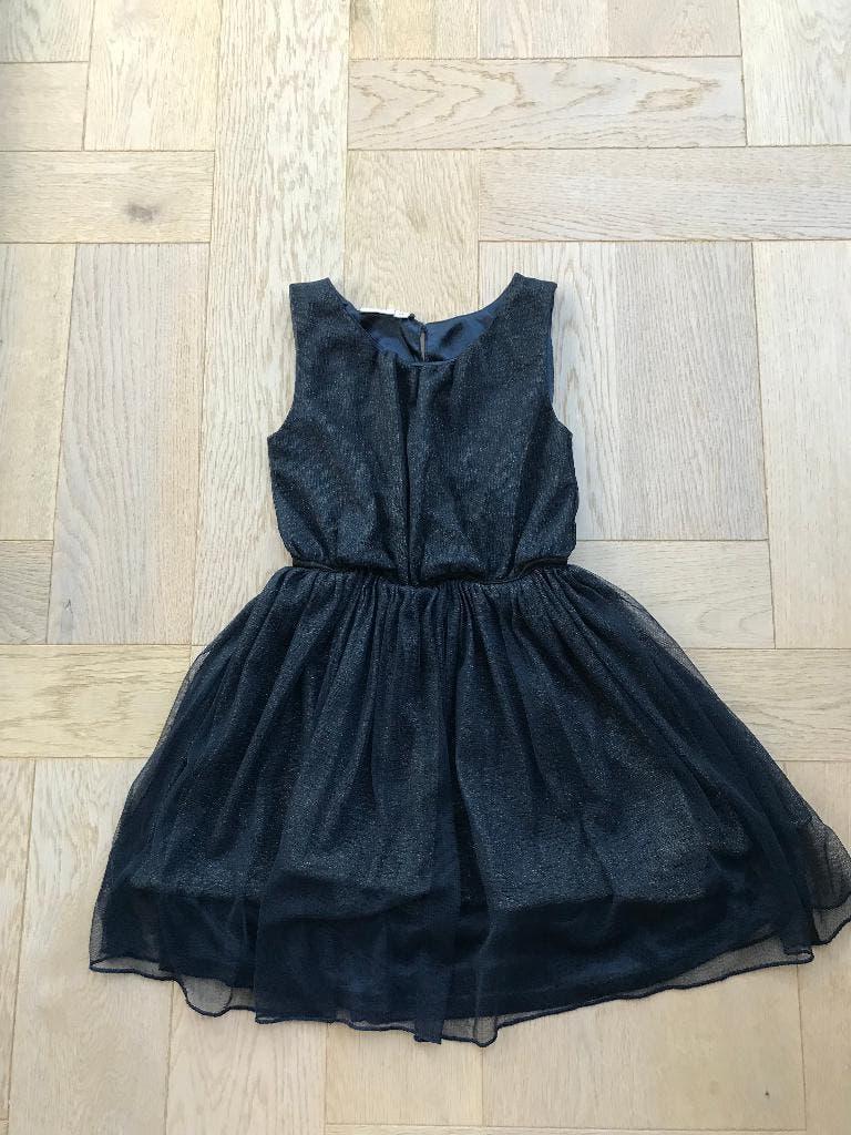 ZGAN mooi dblauw/gouden glitter (feest)jurk NameIt mt 128, Meisje, Ophalen of Verzenden, Zo goed als nieuw, Jurk of Rok