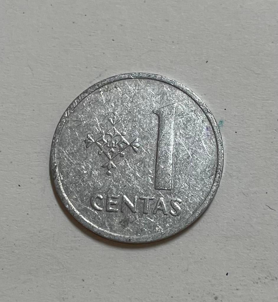 1 centas Litouwen 1991, Ophalen of Verzenden, Overige landen