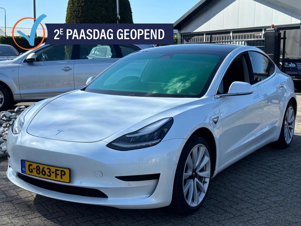 Tesla Model 3 Stnd Parelmoer Wit 60 KWH Autopilot 2019 85.6%, Automaat, 238 pk, 0 cilinders, Gebruikt