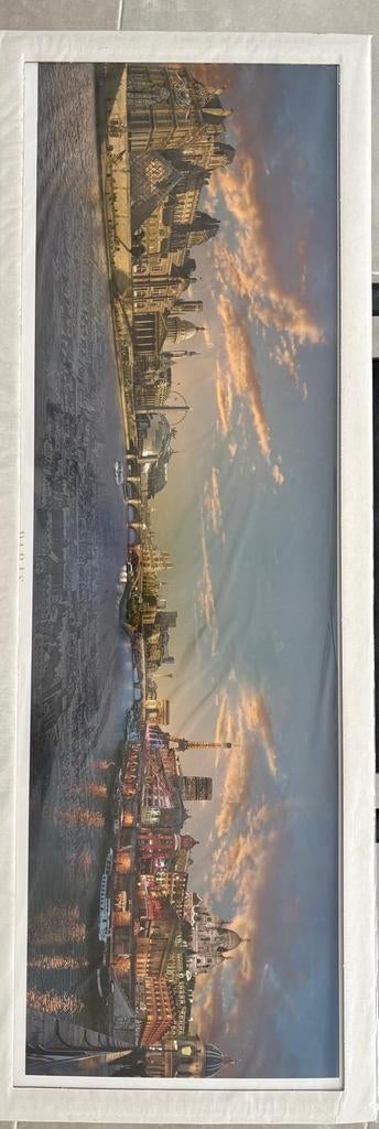 Panorama poster Parijs - 36 x 101 cm, Verzamelen, Posters, Zo goed als nieuw, Overige onderwerpen, A1 t/m A3, Rechthoekig Liggend