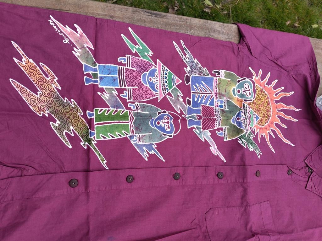 Batik overhemd/blouse Indonesië, Ophalen of Verzenden, Halswijdte 41/42 (L)