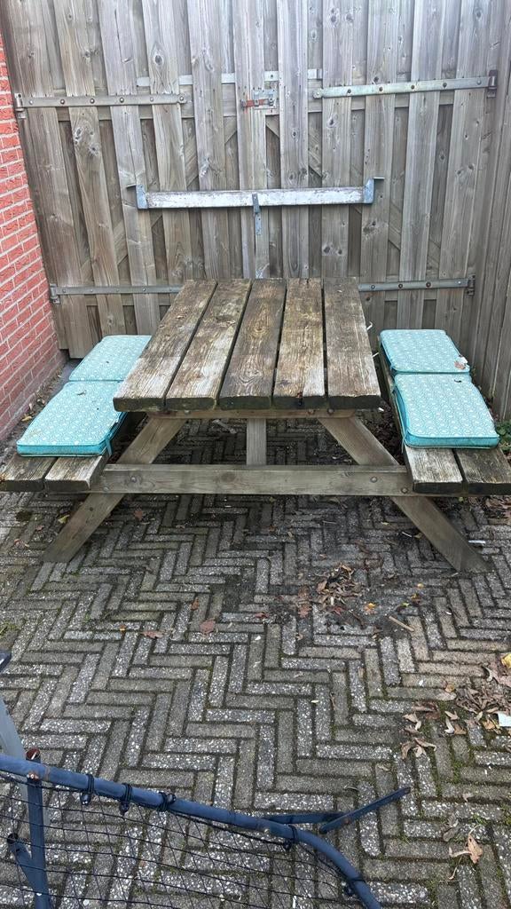 Picknicktafel gratis af te halen, Ophalen, Gebruikt, Rechthoekig, Hout