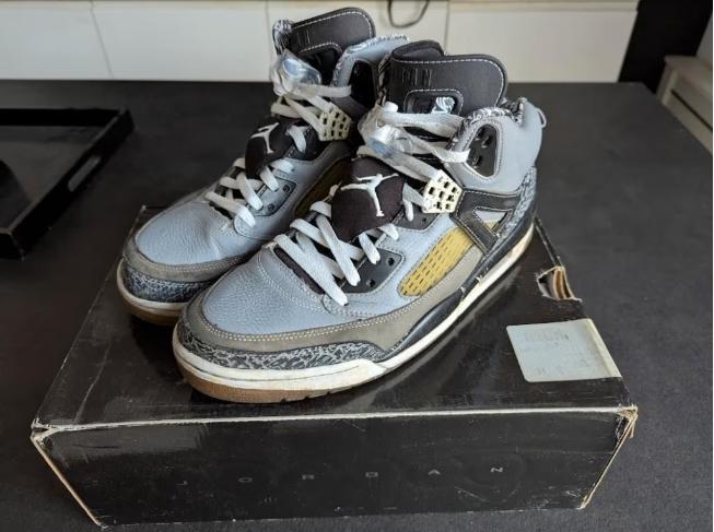 Jordan Spiz’ike Cool Grey (2006/2007) – maat 45, Ophalen, Zwart, Sneakers of Gympen, Gedragen